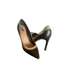 NWOB Ava&Aiden Black/ Gold Leather Pumps/ Stilletos Size 8.5 thumbnail 8