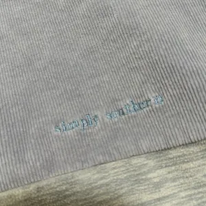 Simply Southern | Women's Grey Heather Lavender Corduroy Pullover Quarter Zip, L thumbnail 5