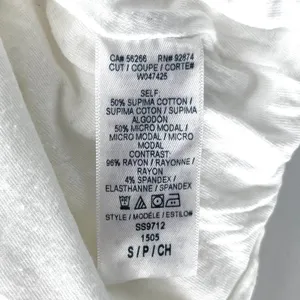 Splendid Supima Cotton White Ruched Mini‎ Skirt with Grey Waistband Size Small thumbnail 8