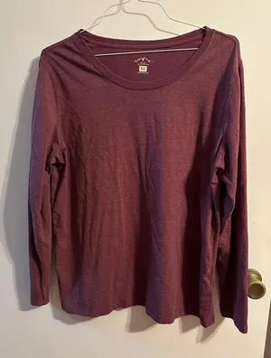 Blue mountain Maroon Long Sleeve Tshirt thumbnail 1