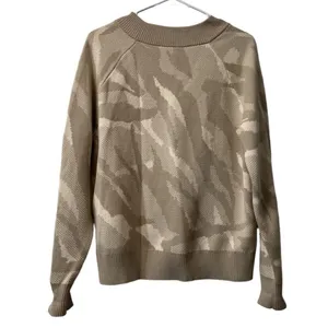Athleta Jacquard Textured Crew Sweater‎ Small ABSTRACT CREAM #632069 $129 Preppy thumbnail 2