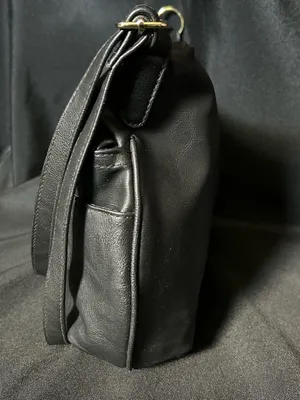 Rosetti Black Leather Shoulder Bag with Gold Hardware thumbnail 5
