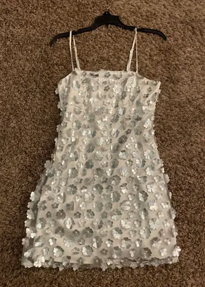Silver Flower Mini Dress Storia thumbnail 1