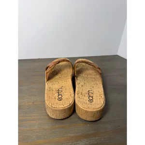 Earth Scotti‎ Leather Platform Slide Sandals Cork Comfort Size 9 NWT thumbnail 9