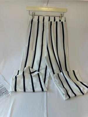 Black And White Striped Dress Pants/Trousers Brand New Size Medium Women’s thumbnail 3