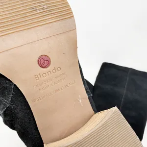 [Blondo] Black Nicola Waterproof Suede Leather Chunky Heel Boots Side Zip Sz 8.5 thumbnail 10
