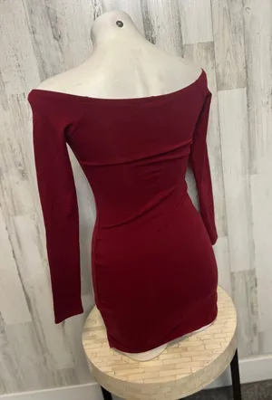 Express Burgundy Dress thumbnail 3