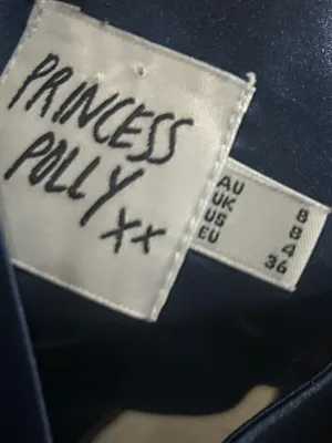 Princess Polly Navy Satin Slip Dress thumbnail 4