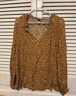 Old Navy Yellow Top Floral thumbnail 1