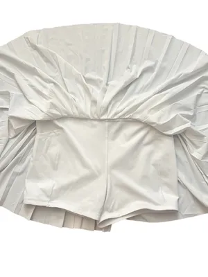 Athleta Women's Match Point High Rise 13 1/2" Pleated Skort in Bright White thumbnail 7
