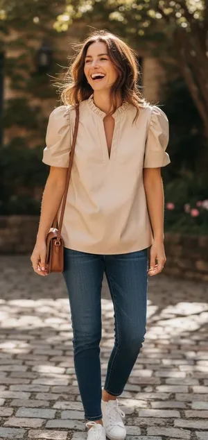 Entro Glossy Beige Top Med thumbnail 1