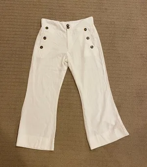 Jen's Pirate Booty White Sailor-Button Wide Leg Pants thumbnail 1