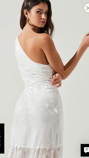 ASTR the Label Revolve Santorini White Lace Bridal Dress thumbnail 3