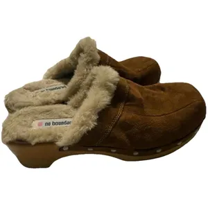 Vintage Y2K‎ No Boundaries Sueded Mule Boho Wooden Clogs 8.5 thumbnail 2