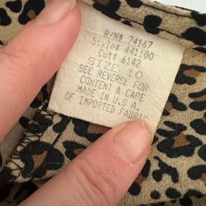 Vintage‎ Animal Print Maxi Dress Womens 10 Leopard Print Sleeveless Tie Back USA thumbnail 9