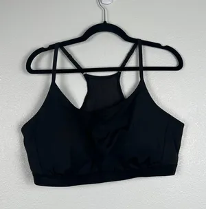 Duluth Trading Co Womens Adjustable Strap Sports Bra Black XL Racerback Wireless thumbnail 1