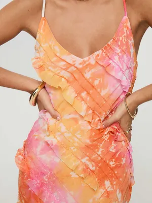 Princess Polly Lars Maxi Dress Orange Multi thumbnail 3