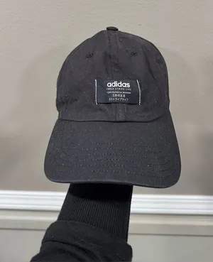 adidas Black Logo Patch Dad Hat thumbnail 1