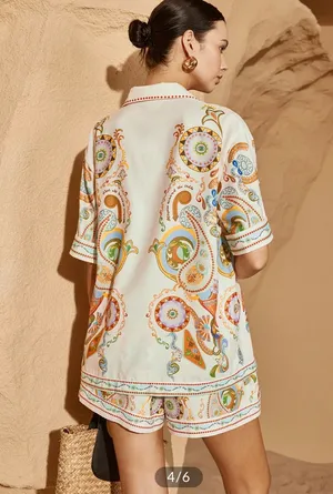 Commense Colorful Print Short Set small NWT | Matching Outfit thumbnail 3