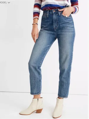 Madewell The Momjean in Downey Wash Jeans Size 28 thumbnail 4