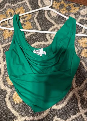 Green Blouse Princess Polly emerald  thumbnail 1