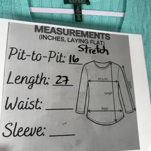 Lauren Ralph Lauren Size-M Top Sweater Vest Aqua Turquoise Cable Knit Scoop Neck thumbnail 4
