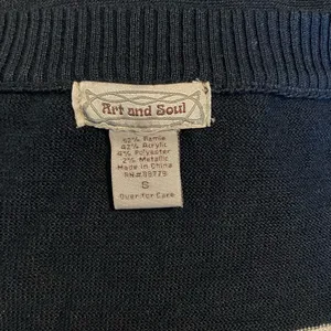 Art & Soul black and gold striped lightweight sweater thumbnail 2