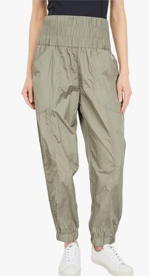 FP Movement The Way Home Jogger Pants Olive Green Nylon High Rise Size M thumbnail 1