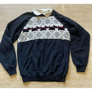 Up In The Air Vintage Hanes‎ Winter Collared Sweatshirt W Scottie Size L 42-44 thumbnail 1