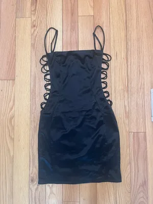 Little Black Strappy Dress thumbnail 2