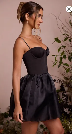 Oh Polly Black Corset Dress thumbnail 3