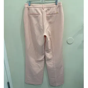 Scotch & Soda Pastel Cadillac Pink Edie Tailored Wide Leg Crepe Trousers Large‎ thumbnail 3