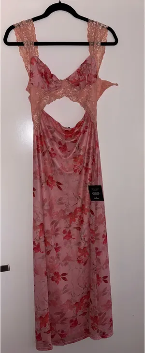 Lulus Pink Floral Dress thumbnail 1