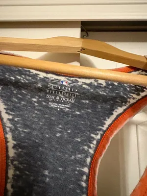 Detroit Tigers Burnout Tank Top Medium Genuine Merchandise X 5th & Ocean Gray thumbnail 2