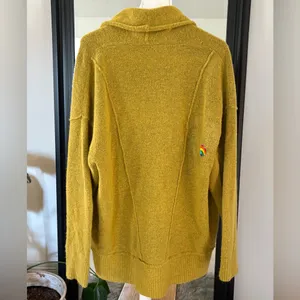 FREE PEOPLE Eucalyptus Cardigan Rainbow Heart Sweater thumbnail 5
