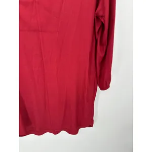 Madewell Red V-Neck Long Sleeve High Low Shift‎ Dress Womens Size Small S BW8 thumbnail 3