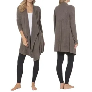 Barefoot Dreams Cardigan CozyChic Lite Island Wrap Light Brown Women’s Size XS/S thumbnail 4