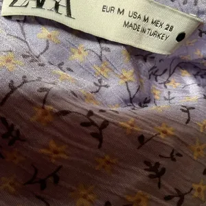 Zara straps slip‎ purple ditsy floral spaghetti dress medium satin thumbnail 5