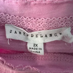 Jane & Delancey Womens Pink Top 2X 100% Cotton Stretch Smocked Minimalist Casual thumbnail 2