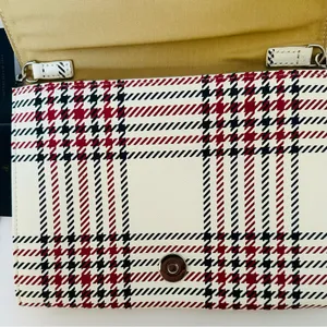 Brooks Brothers Red Fleece Womens Leather Envelope Crossbody Bag Plaid New W Tag thumbnail 7
