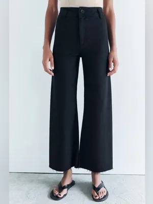 ZARA The Marine Straight Jeans in Black Size 6 thumbnail 4