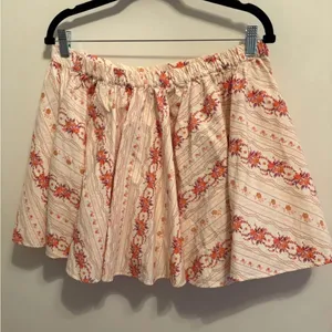 NWT- Free People Gaia Printed pleated mini skirt Size- M thumbnail 9