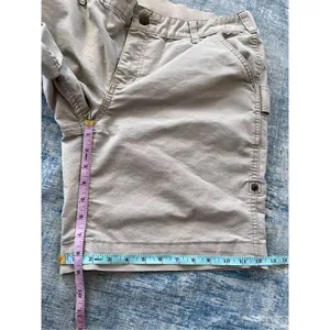 Carhartt Khaki Original Fit Cuffed Roll Tab Hem Shorts Size 14 thumbnail 5