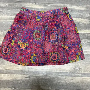 aerie Pink Multicolor Floral Mini Skirt with pockets thumbnail 9