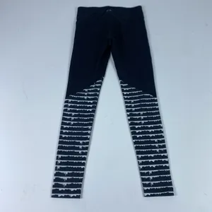Under Armour Leggings Womens Medium Black‎ Striped Ankle Yoga Running Gym Pants thumbnail 8