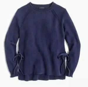 J Crew navy side-tie Crewneck elongated sweater size M thumbnail 12