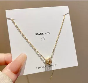 Gold ring pendant necklace women's fashion thumbnail 1