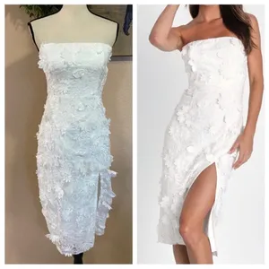 NWT Lulus Elevated Sensation White 3D Floral Embroidered Midi Dress thumbnail 2