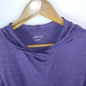 BCG M Purple Quick Dry Athletic Hoodie Top thumbnail 3