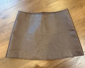 Tuckernuck Brown Faux Leather A-Line Mini Skirt Size XL - C30-121 thumbnail 1